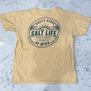 Yellow Large Salt Life T-shirt